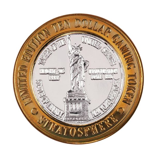 .999 Silver Stratosphere Las Vegas, Nevada $10 Casino Limited Edition Gaming Token