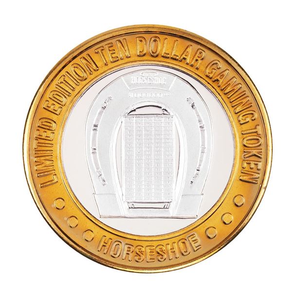 .999 Silver Binion's Horseshoe Las Vegas, NV $10 Casino Limited Edition Gaming Token