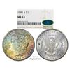 Image 1 : 1881-S $1 Morgan Silver Dollar Coin NGC MS63 CAC Amazing Toning