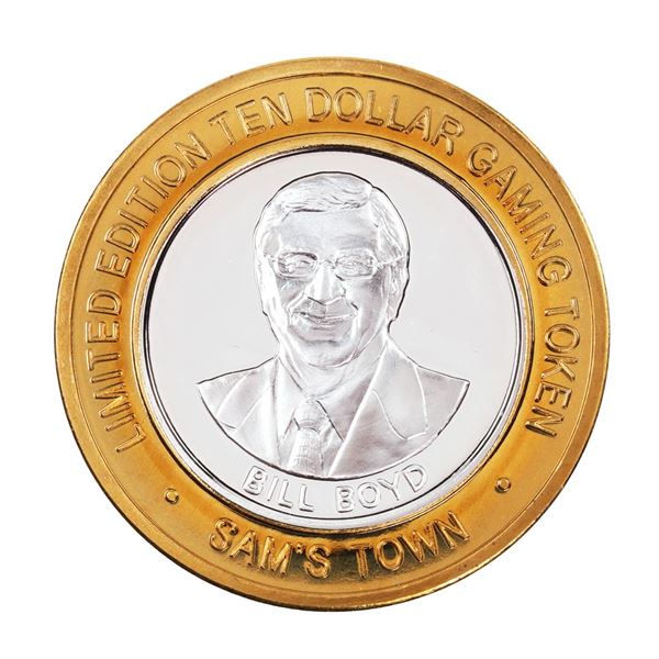 .999 Silver Sam's Town Las Vegas, Nevada $10 Limited Edition Casino Gaming Token