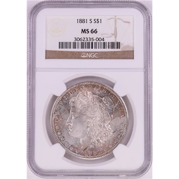 1881-S $1 Morgan Silver Dollar Coin NGC MS66