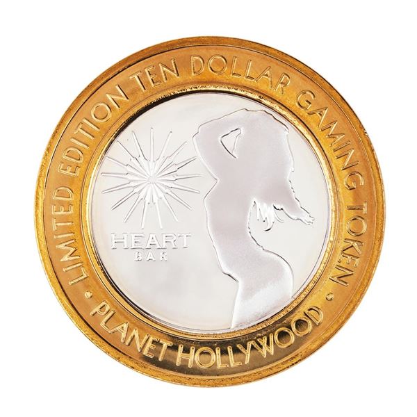 .999 Silver Planet Hollywood Casino Las Vegas $10 Limited Edition Casino Gaming Token