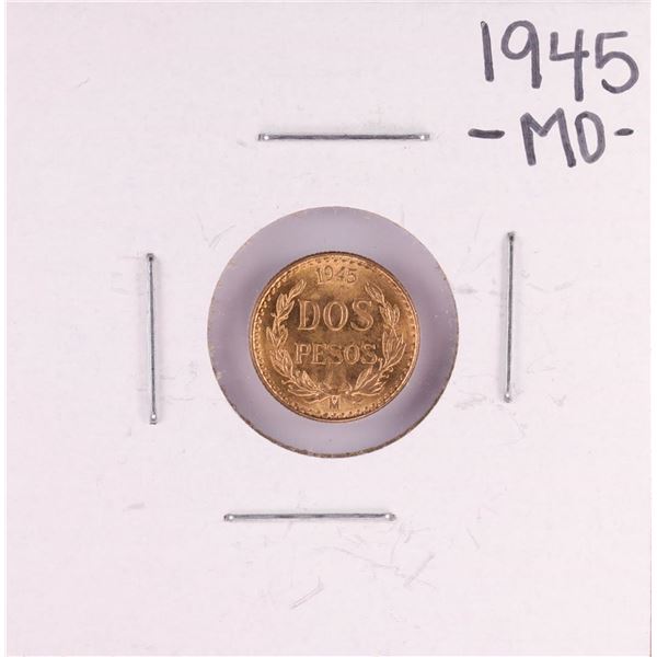 1945 Mexico Dos Pesos Gold Coin