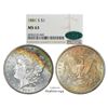 Image 1 : 1881-S $1 Morgan Silver Dollar Coin NGC MS63 CAC Amazing Toning