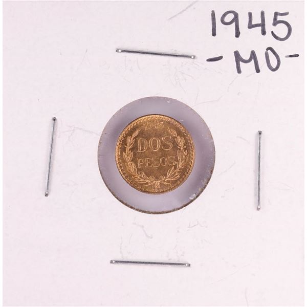 1945 Mexico Dos Pesos Gold Coin