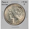 Image 1 : 1934-D $1 Peace Silver Dollar Coin