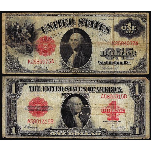Lot of 1917 & 1923 $1 Legal Tender Notes