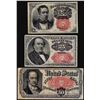 Image 1 : Lot of Fifth Issue 10/25/50 Cents Fractional Currency Notes