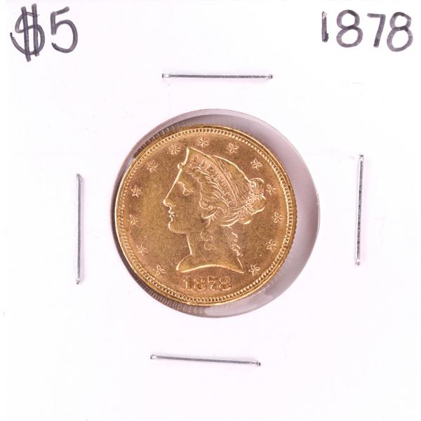 1878 $5 Liberty Head Half Eagle Gold Coin