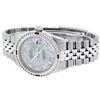 Image 7 : Rolex Men's Stainless Steel Diamond & Ruby Oyster Perpetual Datejust Wristwatch