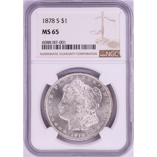 1878-S $1 Morgan Silver Dollar Coin NGC MS65