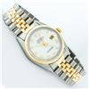 Image 3 : Rolex Men's Two Tone Mother Of Pearl Roman Oyster Perpetual Datejust Watch
