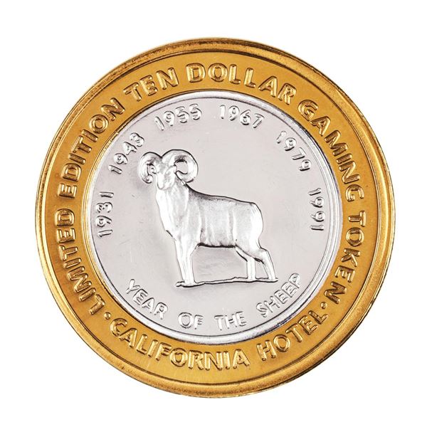 .999 Fine Silver Sam Boyd's California $10 Casino Limited Edition Gaming Token