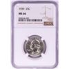 Image 1 : 1939 Washington Quarter Coin NGC MS66