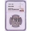 Image 1 : 1955 Franklin Half Dollar Coin NGC MS64FBL
