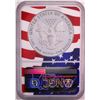 Image 2 : 2019-W $1 Proof American Silver Eagle Coin NGC PF70 Ultra Cameo Congratulations Flag