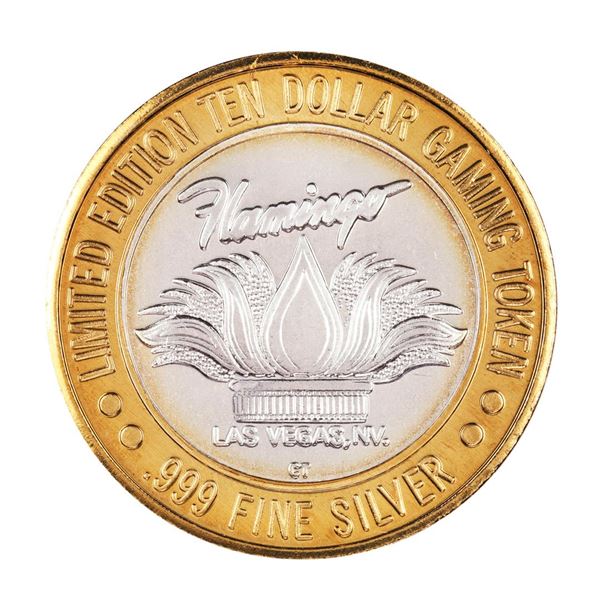 .999 Silver Flamingo Hilton Las Vegas, Nevada $10 Casino Limited Edition Gaming Token
