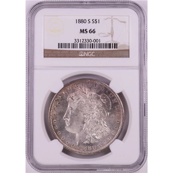 1880-S $1 Morgan Silver Dollar Coin NGC MS66