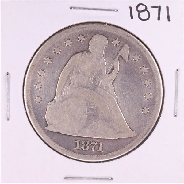 1871 $1 Seated Liberty Silver Dollar Coin