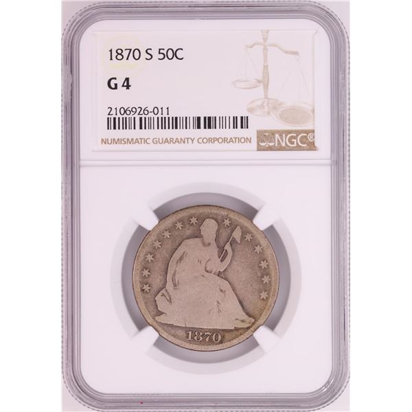 1870-S Seated Liberty Half Dollar Coin NGC G4