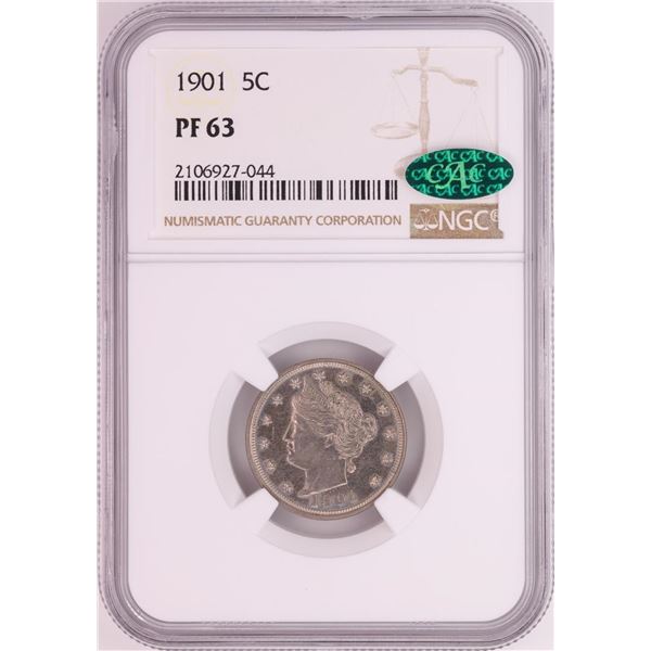 1901 Proof Liberty Head V Nickel Coin NGC PF63 CAC