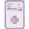 Image 1 : 1947-D Roosevelt Dime Coin NGC MS65