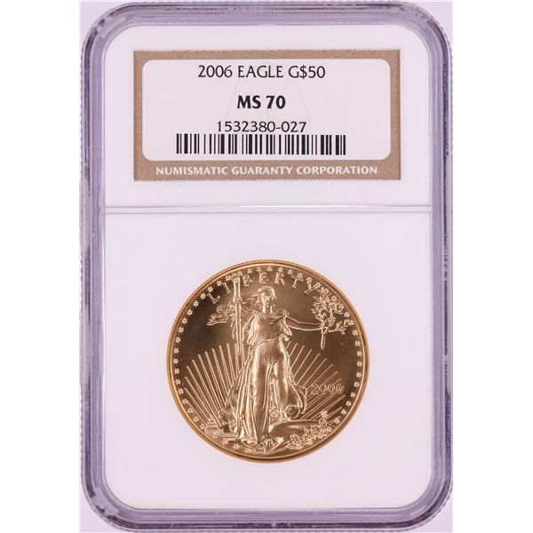 2006 $50 American Gold Eagle Coin NGC MS70