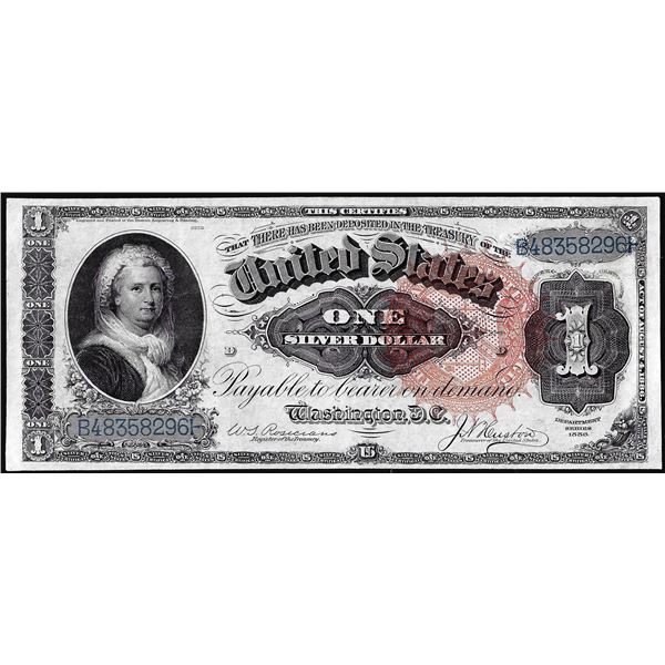 1886 $1 Martha Washington Silver Certificate Note
