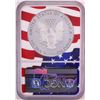 Image 2 : 2019-W $1 Proof American Silver Eagle Coin NGC PF70 Ultra Cameo Congratulations Flag