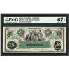 Image 1 : 1872 $20 State of South Carolina Revenue Bond Obsolete Note PMG Superb Gem Unc. 67EPQ