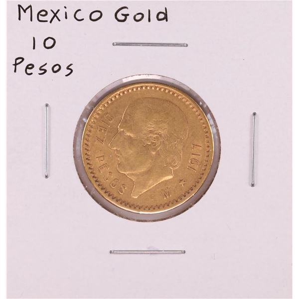 1917 Mexico 10 Pesos Gold Coin