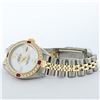 Image 5 : Rolex Ladies Two Tone Steel & Gold MOP Diamond & Ruby Datejust Wristwatch