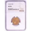 Image 1 : 1914-S $5 Indian Head Half Eagle Gold Coin NGC AU58