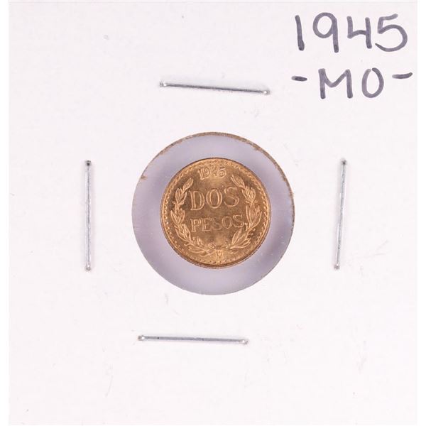 1945 Mexico Dos Pesos Gold Coin