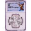 Image 1 : 1984Mo Mexico 1 Onza Libertad Silver Coin NGC MS66