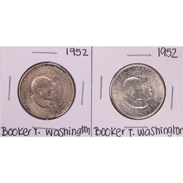 Lot of (2) 1952 Washington Carver Commemorative Half Dollar Coins