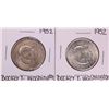 Image 1 : Lot of (2) 1952 Washington Carver Commemorative Half Dollar Coins