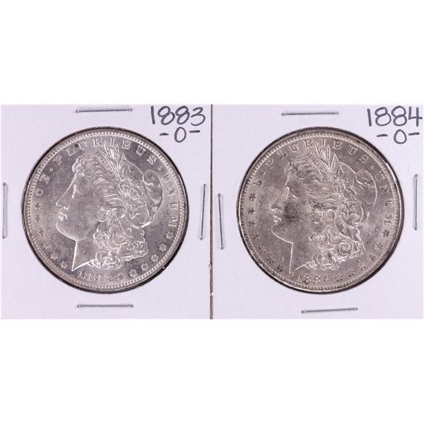 Lot of 1883-O & 1884-O $1 Morgan Silver Dollar Coins