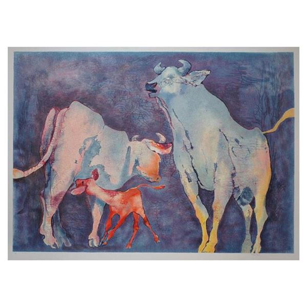 Edwin Salomon "bull family" Limited Edition Serigraph