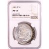 Image 1 : 1881-S $1 Morgan Silver Dollar Coin NGC MS62 Nice Toning