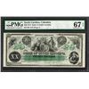 Image 1 : 1872 $20 State of South Carolina Revenue Bond Obsolete Note PMG Superb Gem Unc. 67EPQ