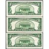 Image 2 : Lot of (3) 1953/1953A $5 Silver Certificate Notes