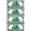 Image 2 : Cut Sheet of (4) 1902 $5 Harriman NB New York, NY CH# 9955 National Currency Notes