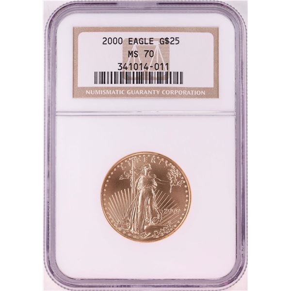 2000 $25 American Gold Eagle Coin NGC MS70