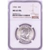 Image 1 : 1955 Franklin Half Dollar Coin NGC MS63FBL