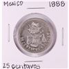 Image 1 : 1888 Mexico 25 Centavos Silver Coin