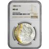 Image 2 : 1884-O $1 Morgan Silver Dollar Coin NGC MS62 Great Toning