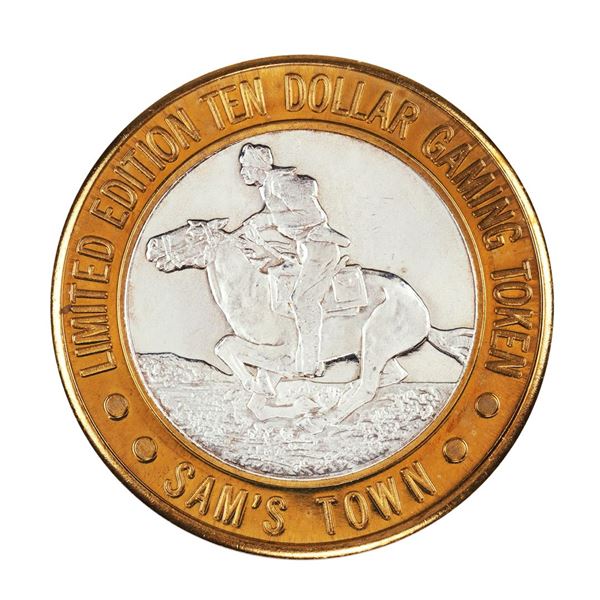 .999 Silver Sam's Town Las Vegas Nevada $10 Casino Limited Edition Gaming Token