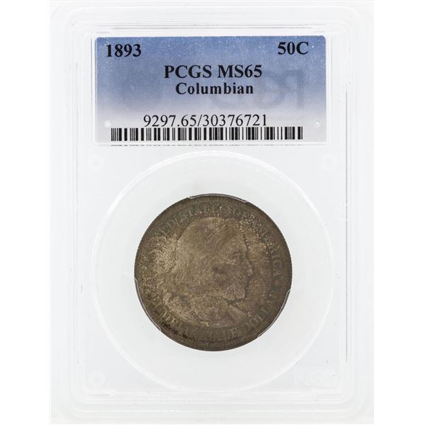 1893 Columbian Centennial Commemorative Half Dollar Coin PCGS MS65