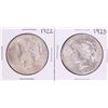 Image 1 : Lot of 1922-1923 $1 Peace Silver Dollar Coins